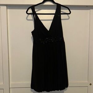 Black V-Neck Sleeveless Mini Sundress